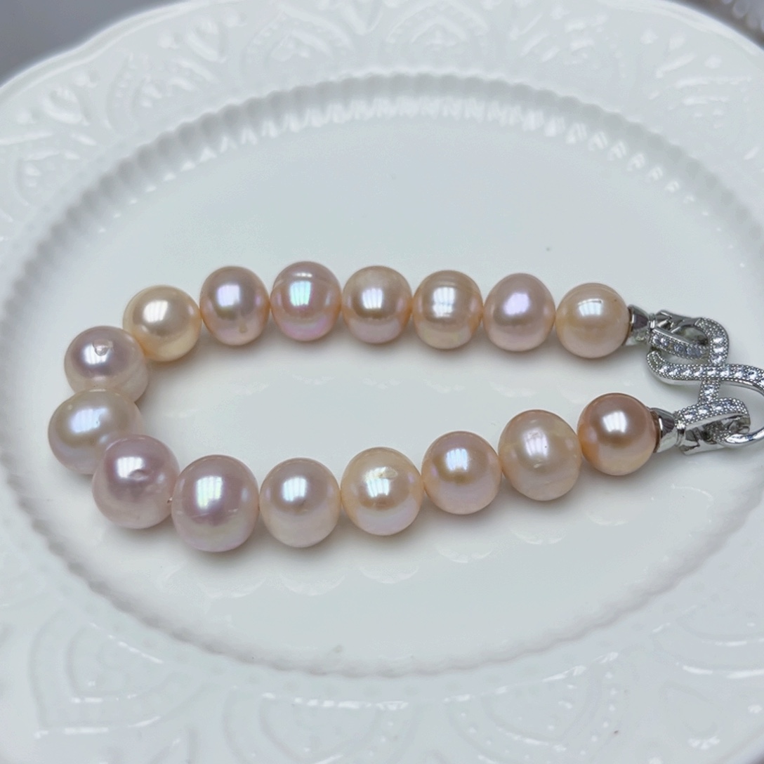 淡水珍珠手绳银S925镶嵌