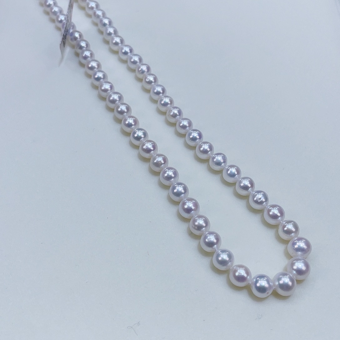 淡水珍珠颈饰银S925镶嵌6/6.5巨透亮雪山白炫彩微瑕