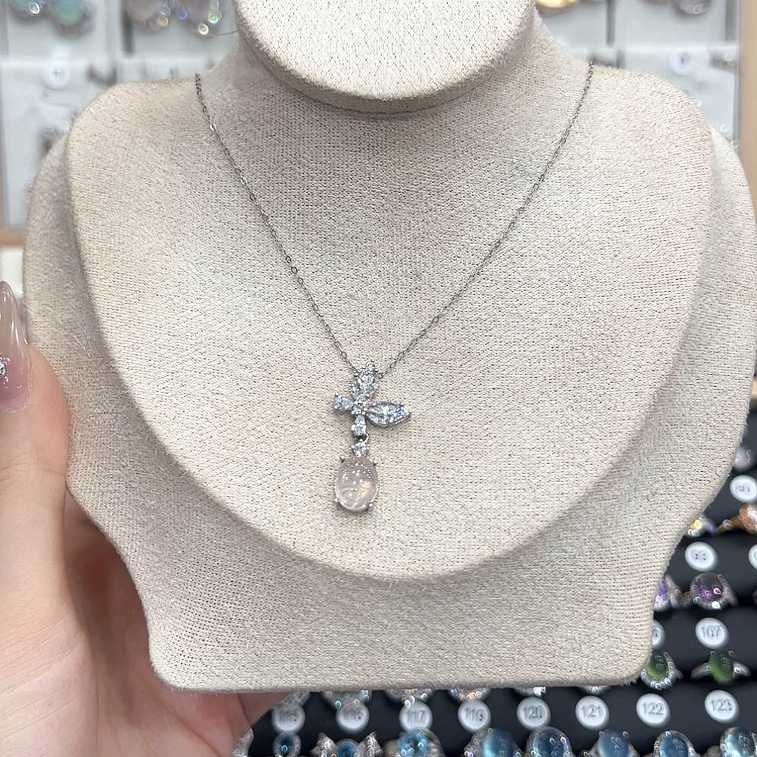 水晶戒指银S925镶嵌