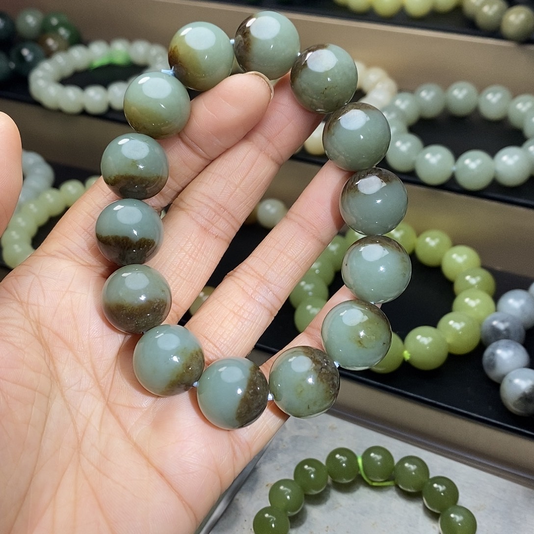 和田玉未镶嵌手链卡16