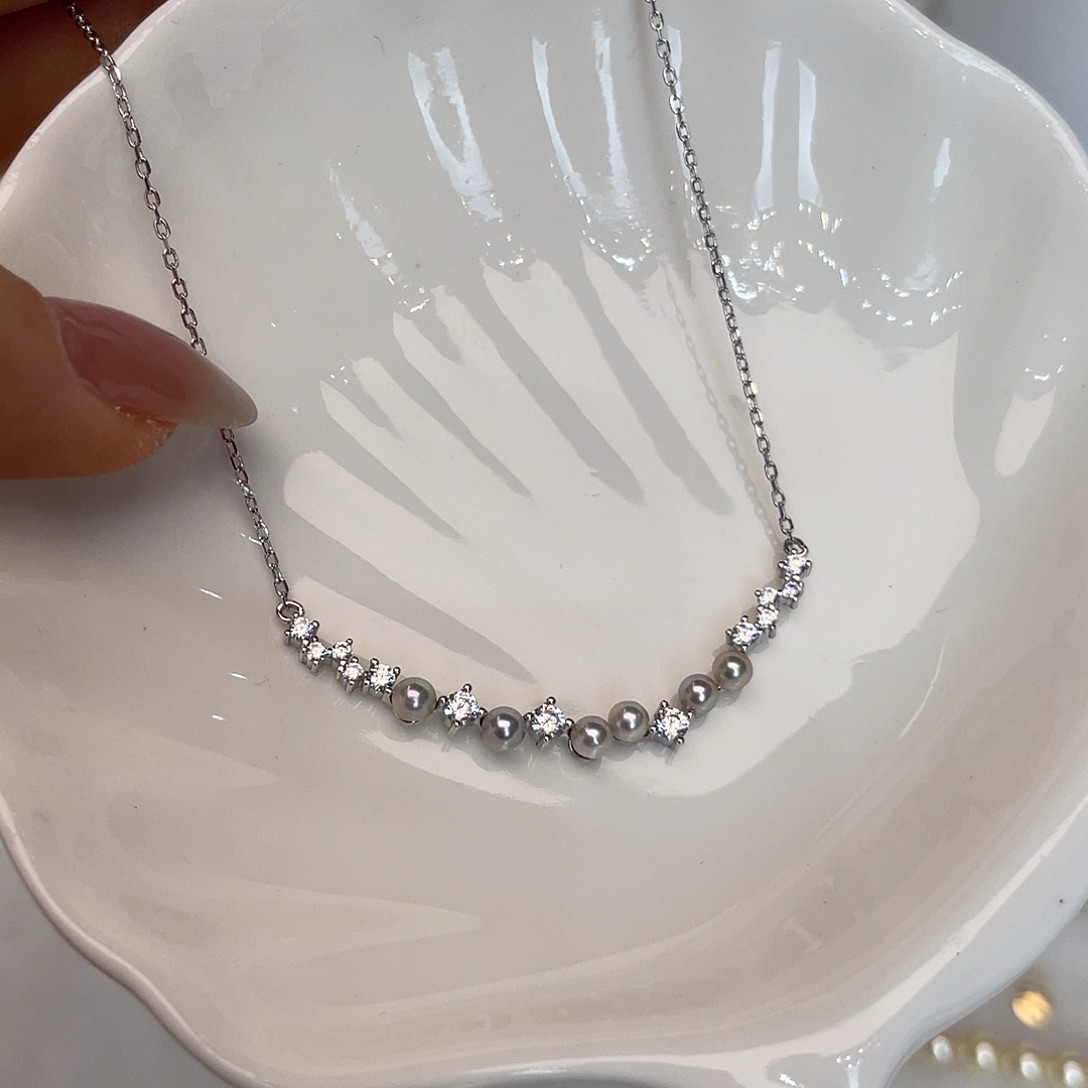 海水珍珠颈饰银S925镶嵌