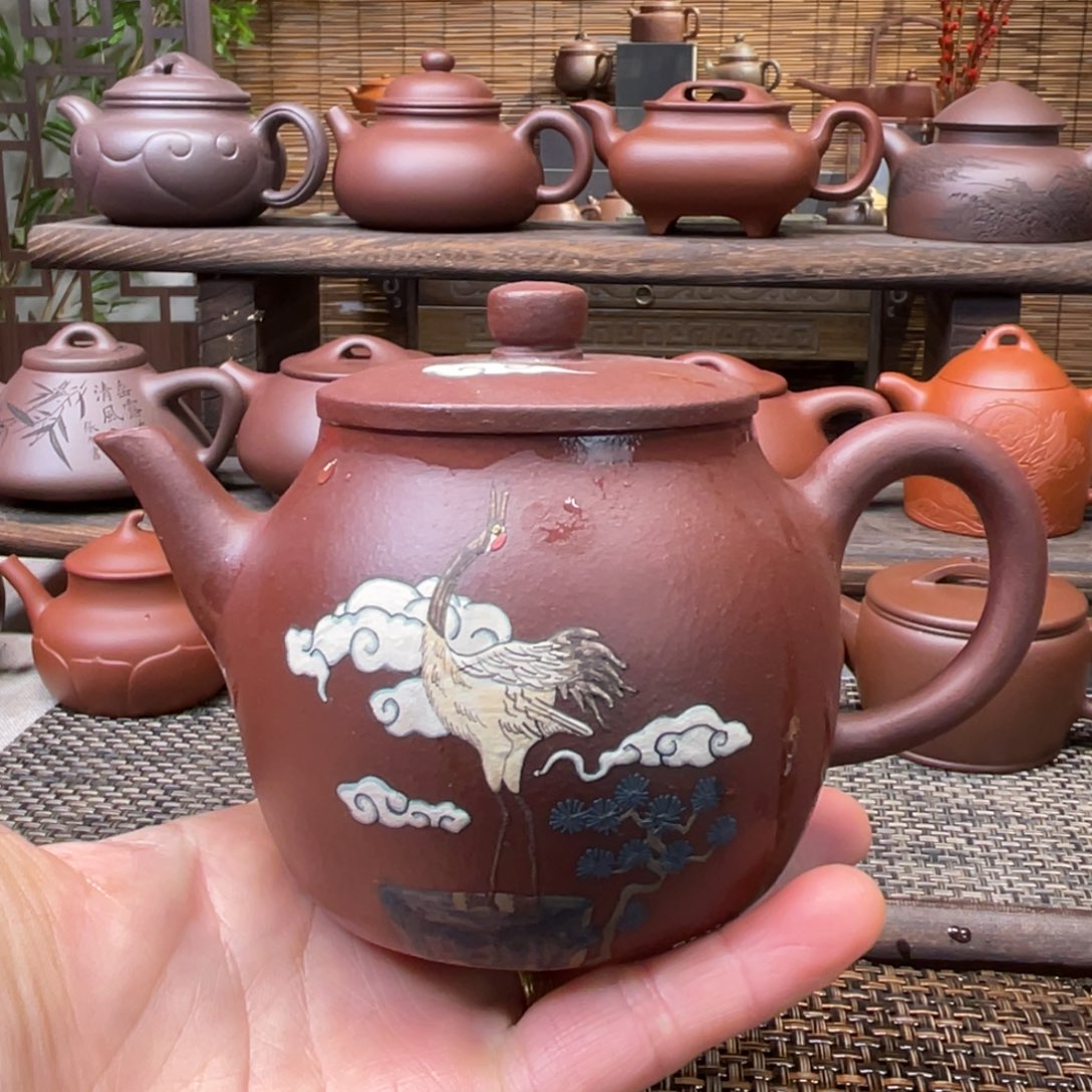 紫砂茶壶宜兴原矿紫砂手工制240微瑕