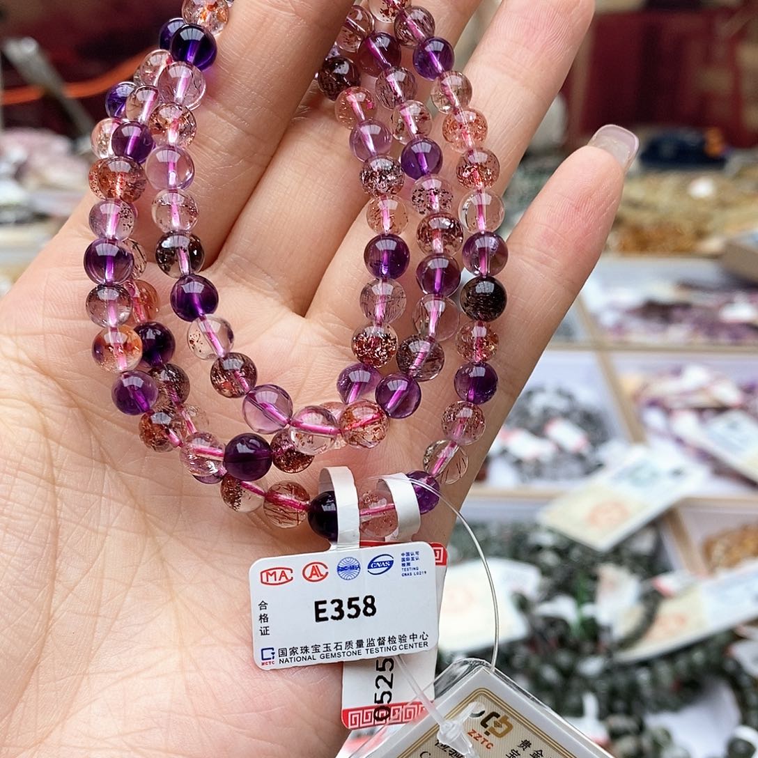 水晶手链未镶嵌E358 超七 6m+