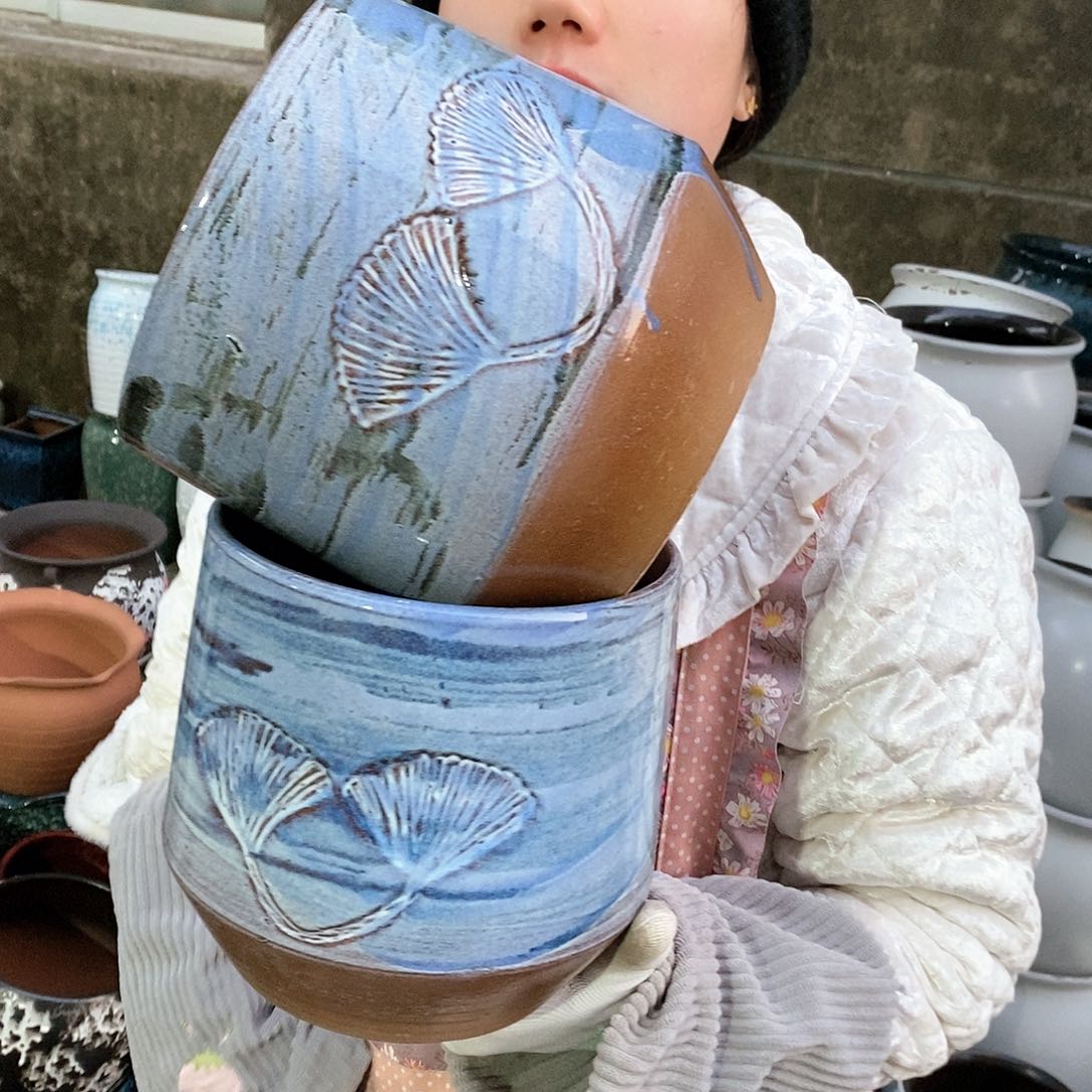 紫砂花盆瑕疵口17高17