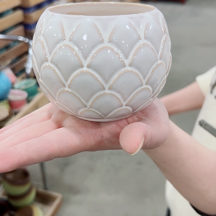 有孔.凑满10元发货多肉陶瓷花盆！