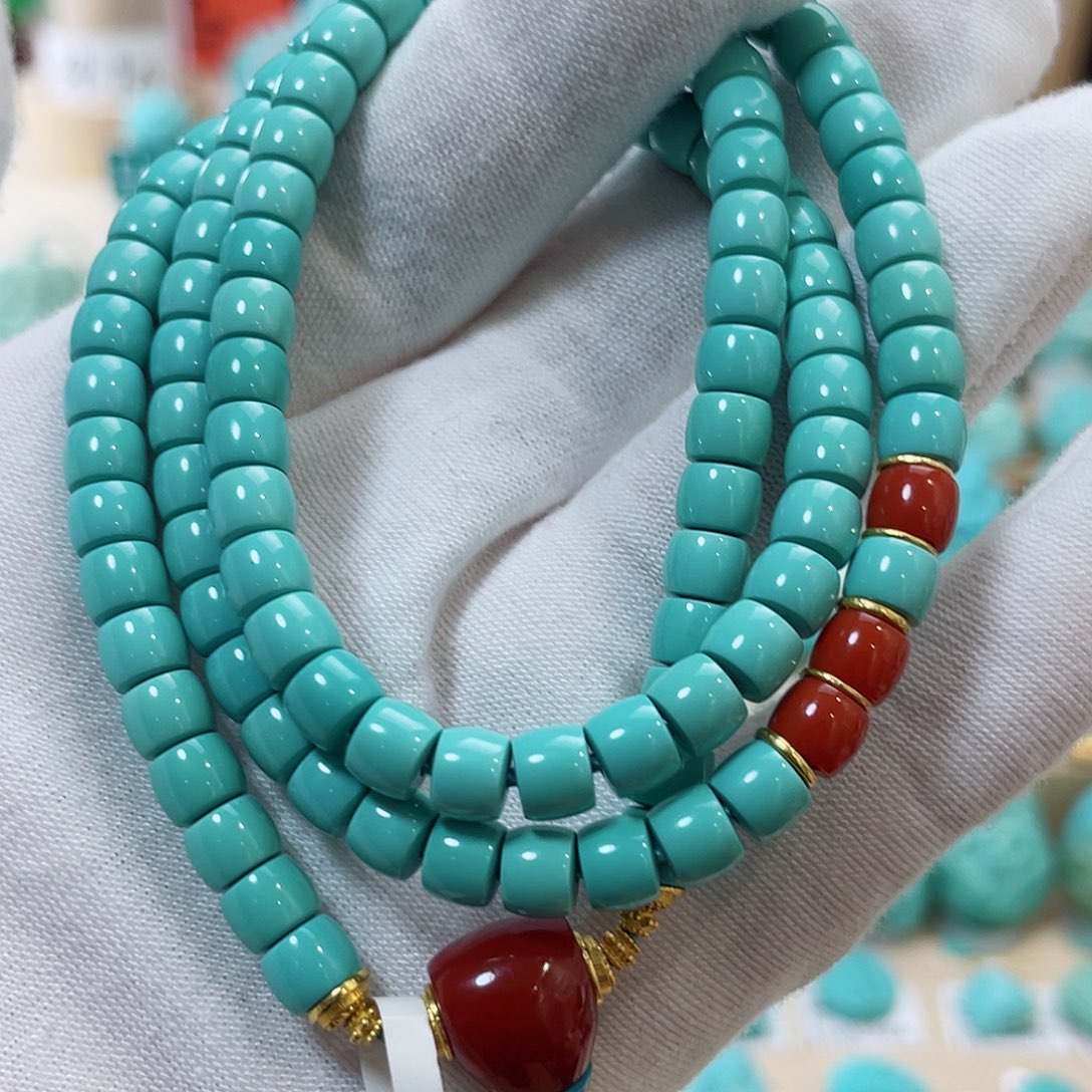 绿松石珠宝奇石18K金镶嵌