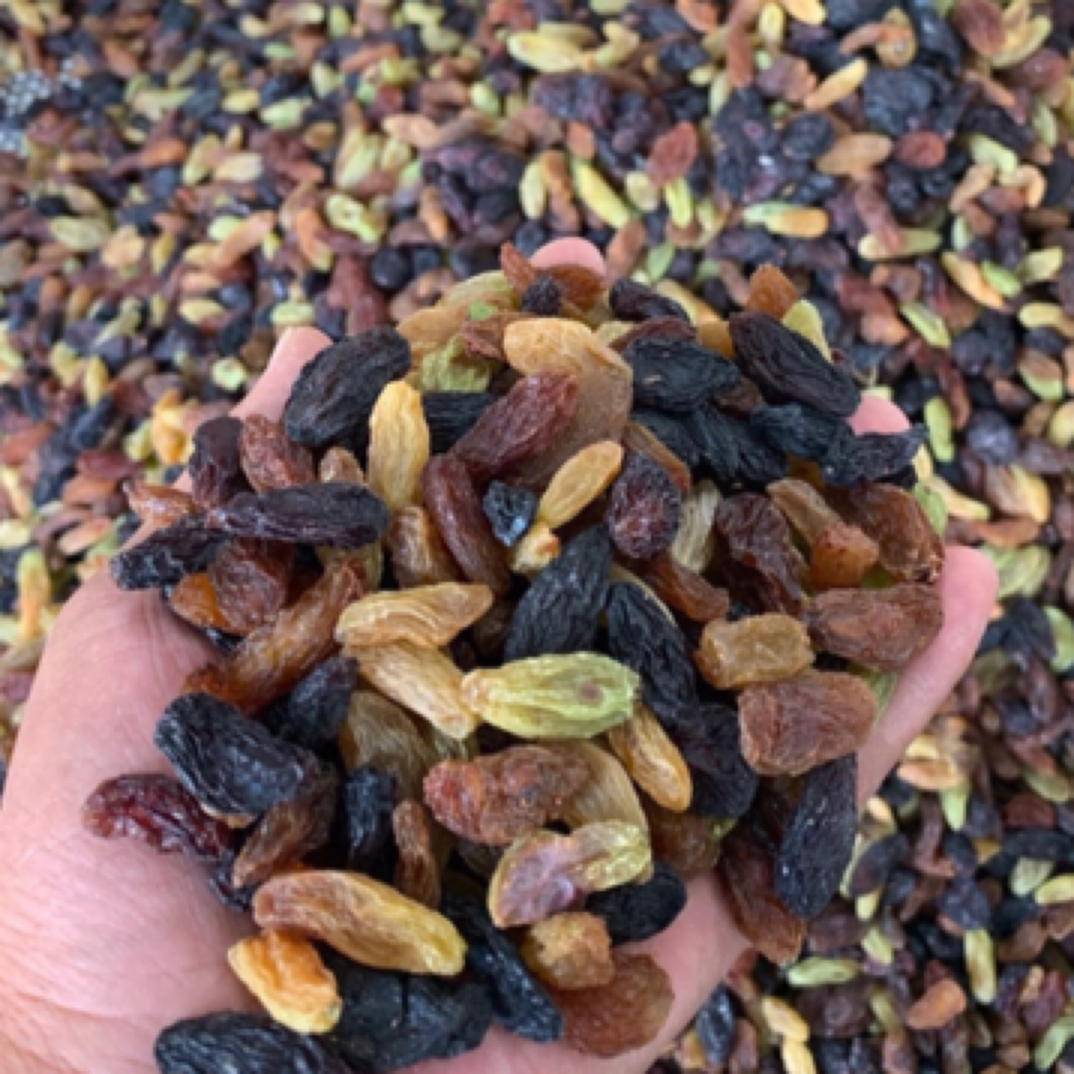 新疆吐鲁番五色葡萄干大颗粒酸甜软糯无添加零食