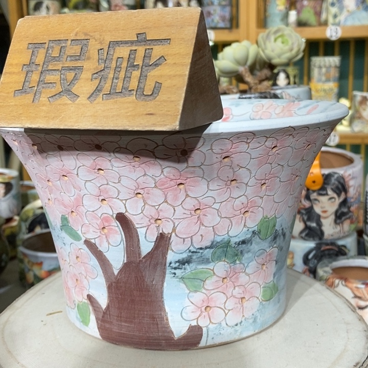 红陶景德镇艺术手绘作品