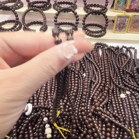 ****。手串/手链非洲檀香印尼原生态精工椰蒂6圆108长串