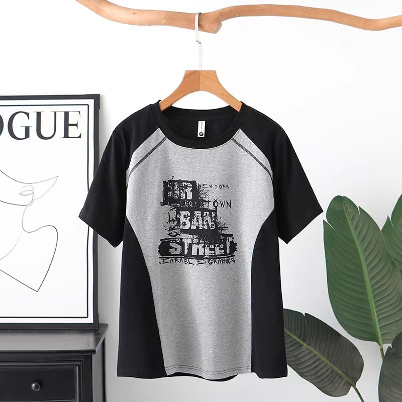 清仓福利款独特设计感插肩袖短袖t恤夏季新款设计感显瘦上衣24141