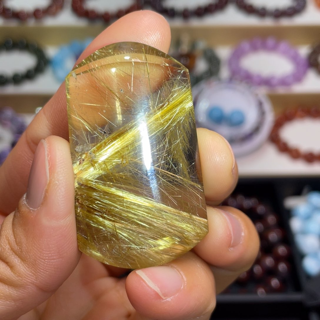 水晶颈饰未镶嵌钛晶发无事牌吊坠