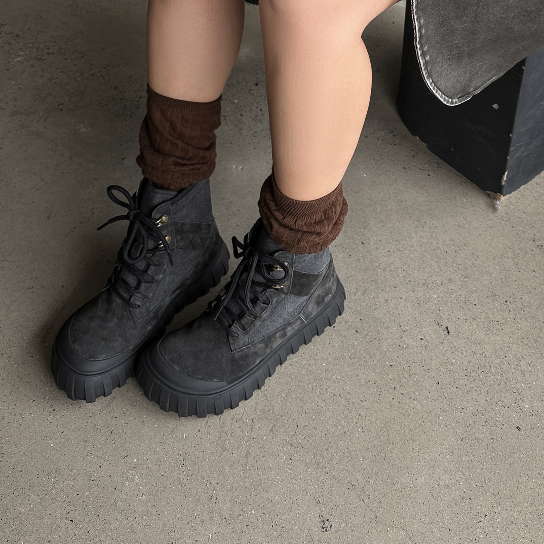 SGIRL【R702-2】秋季复古马丁靴女2025户外休闲徒步高帮百搭沙漠鞋