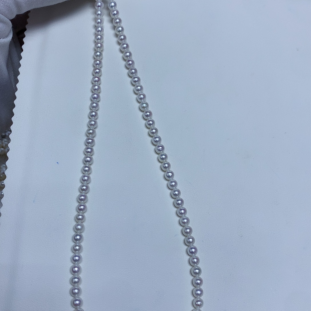 项链银S925镶嵌淡水珍珠4-5