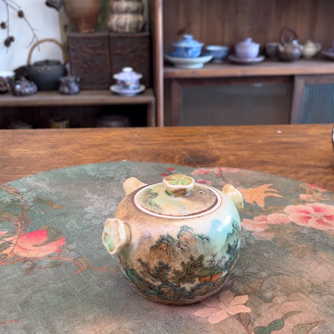 杯柴烧手工手绘陶瓷