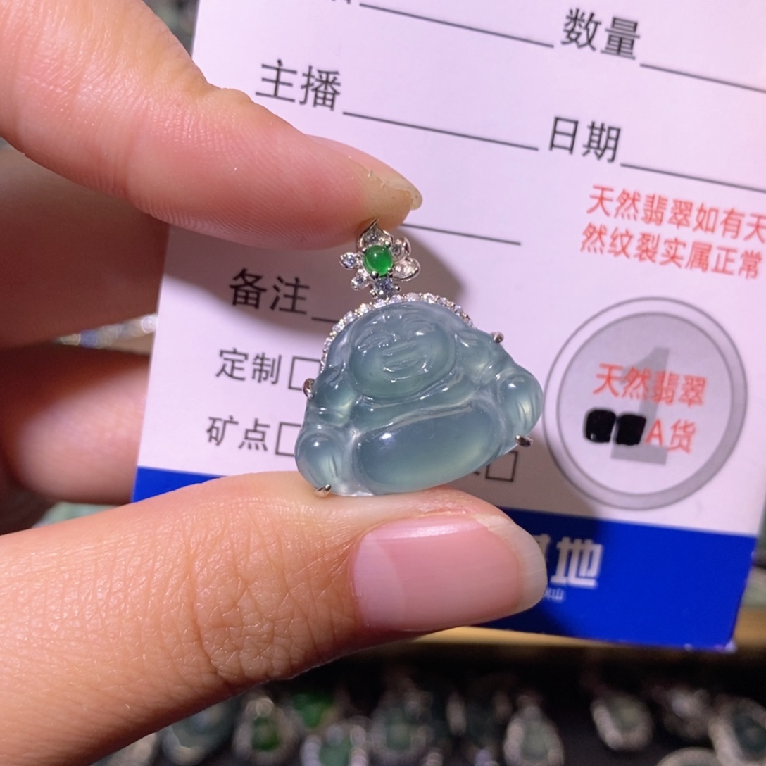 翡翠银S925镶嵌颈饰