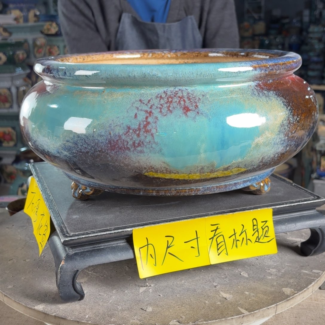 一风堂石湾花盆 内26*12