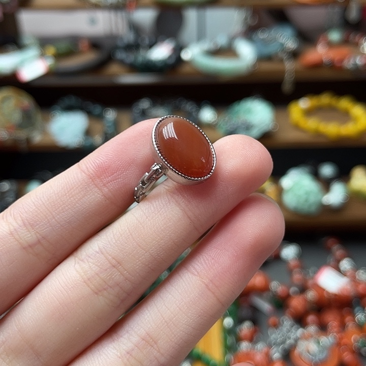 玛瑙/玉髓合金戒指饰品