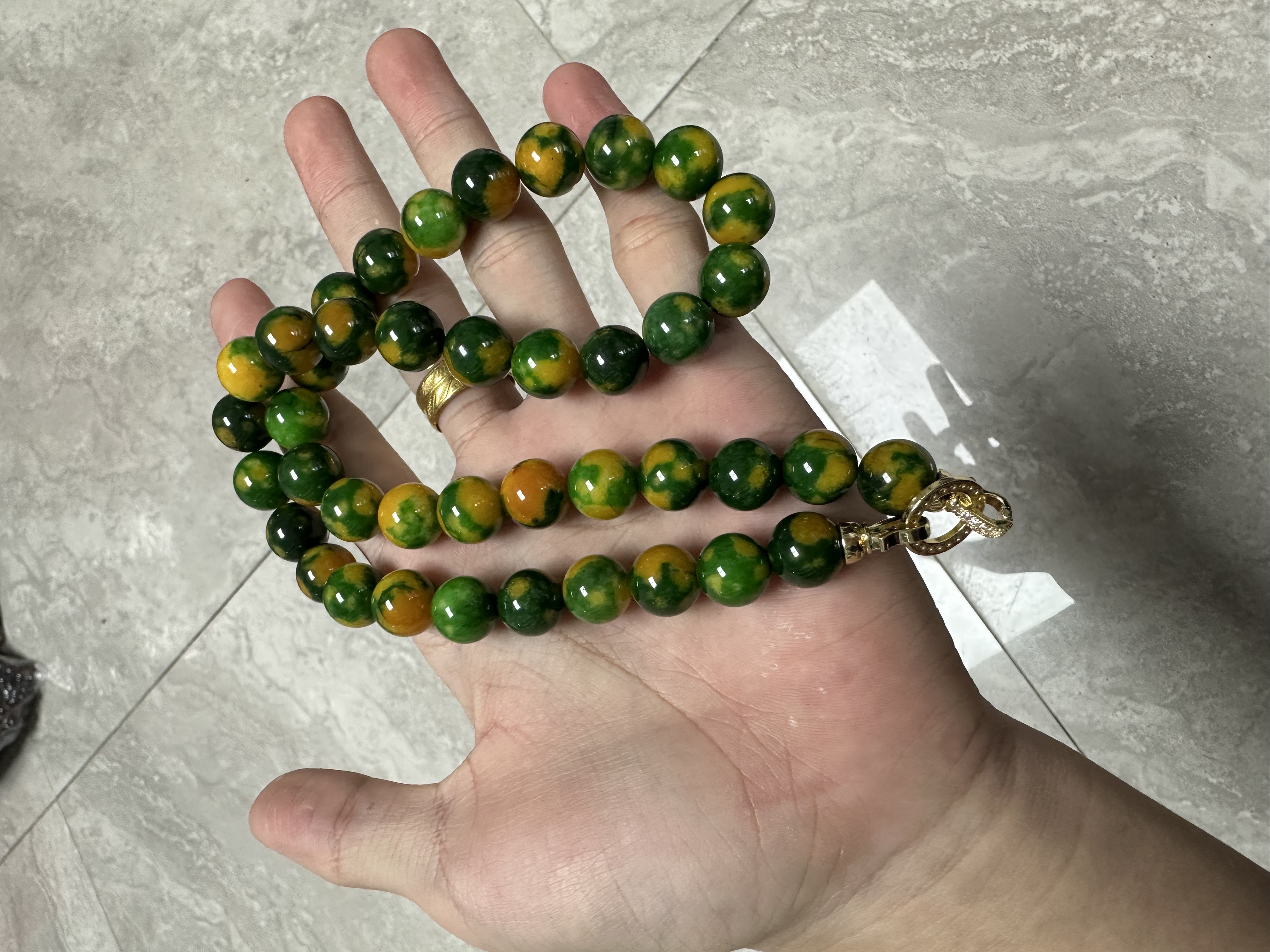 金绿孔雀绿12M项链时尚百搭女款-409KQ68013-5