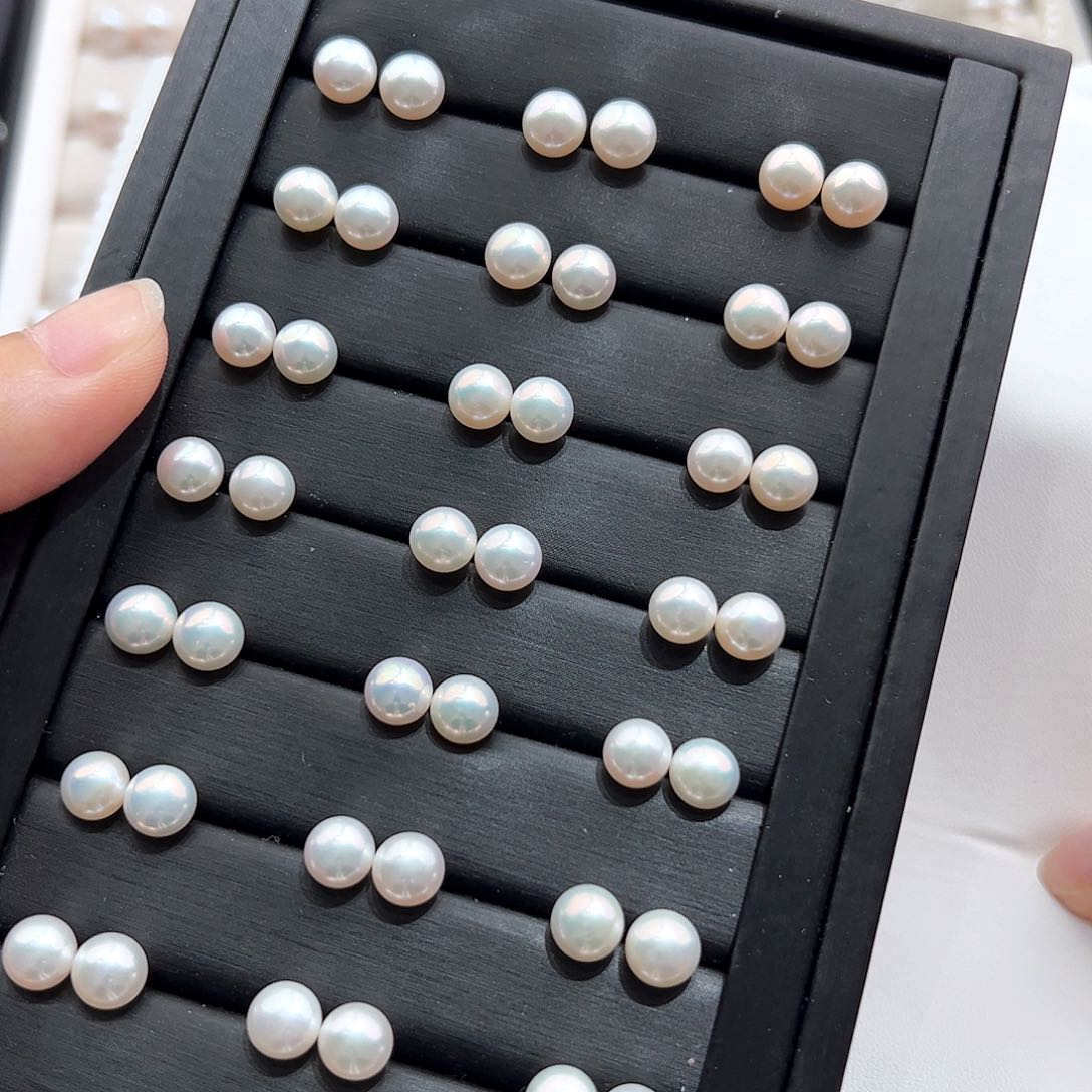 银S925镶嵌淡水珍珠耳饰