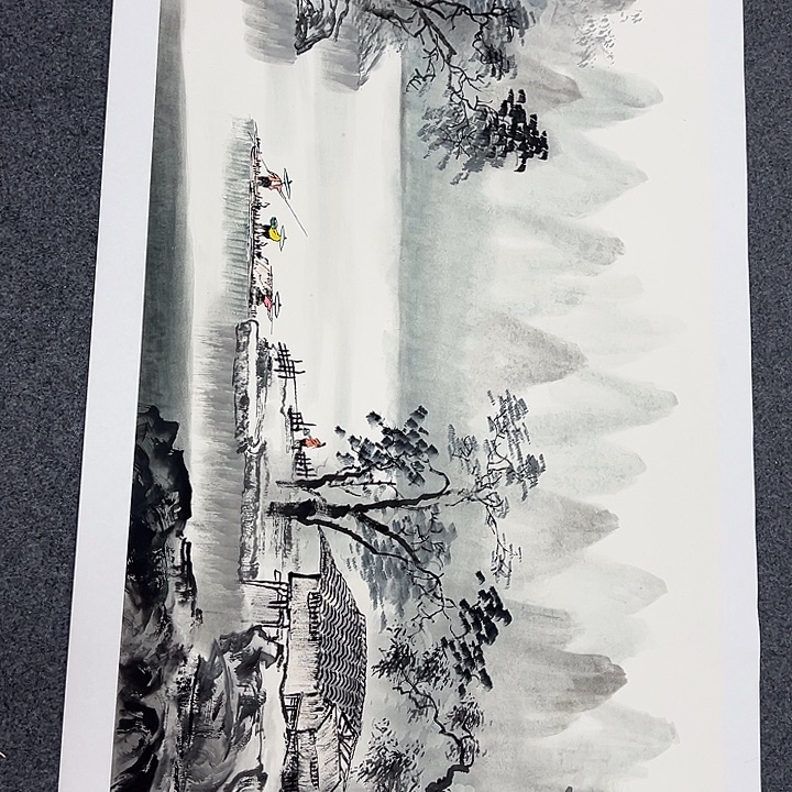 竖款山水作品，惊喜连连