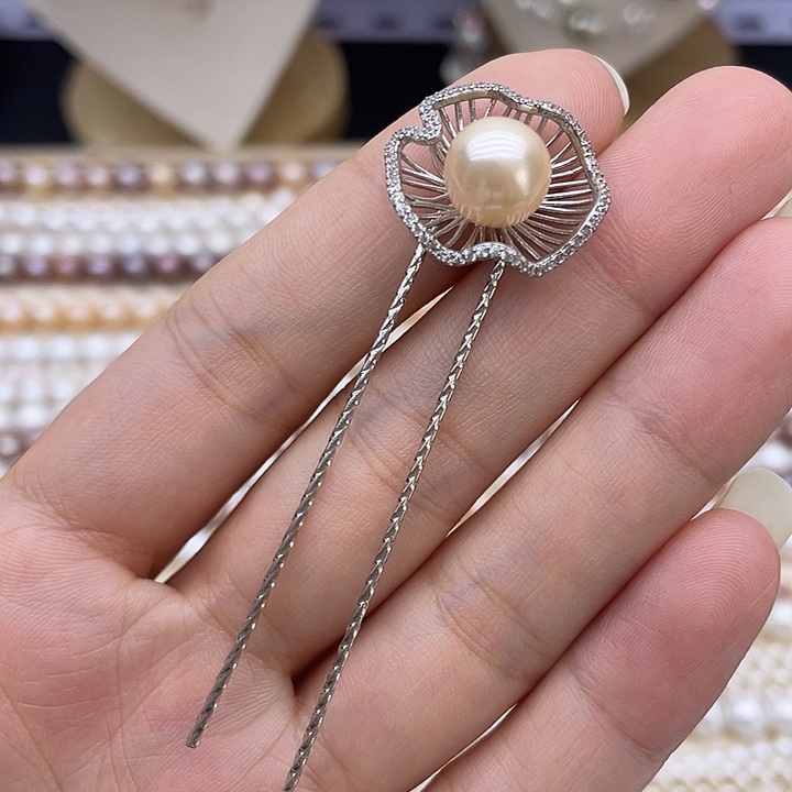 颈饰淡水珍珠银S925镶嵌