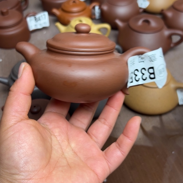 紫砂茶壶紫泥半手工220cc