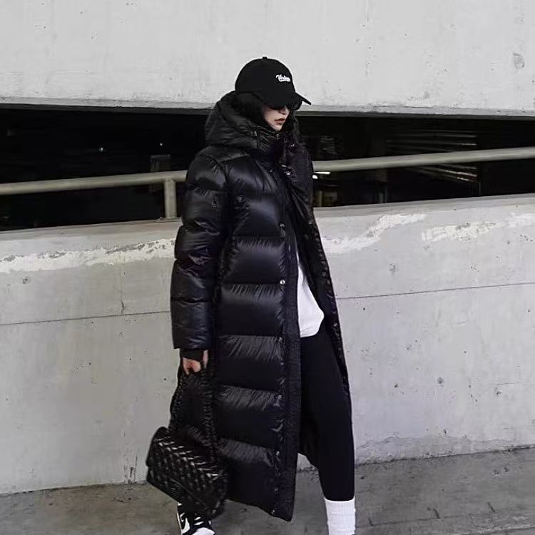 g黑金羽绒服女2025年冬新款加长款加厚羽绒服情侣款保暖外套8866