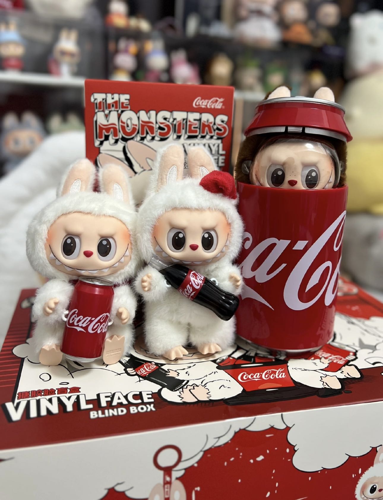 LaBuBu可口可乐糖胶系列盲盒三代心动马卡龙毛绒挂件玩具
