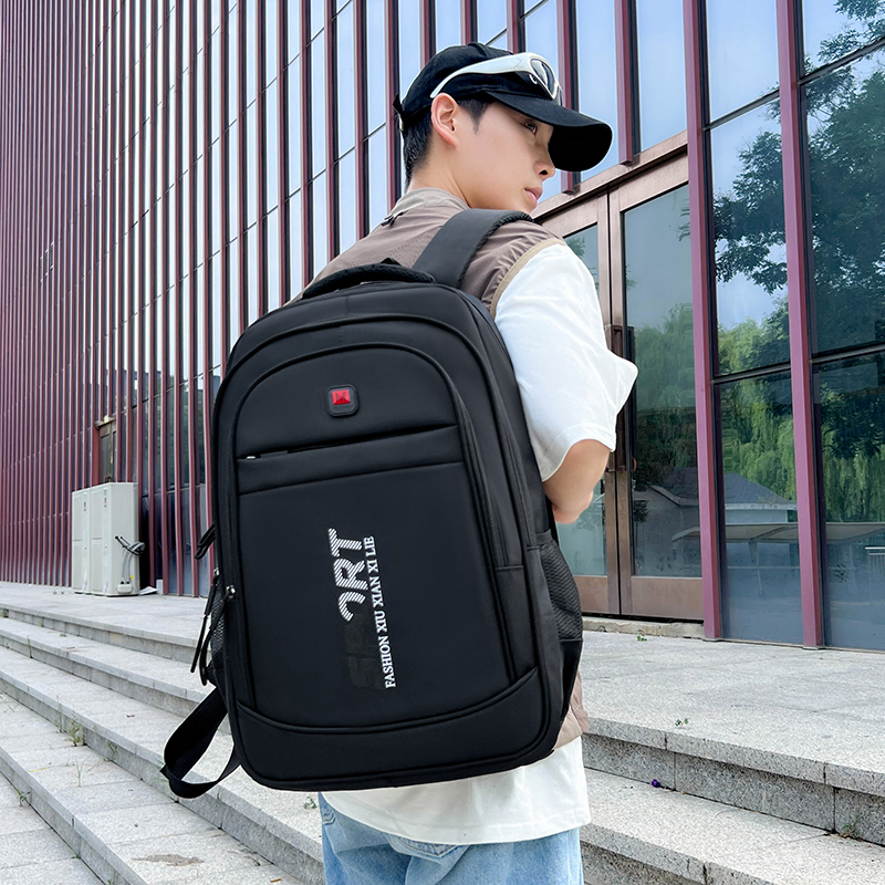 2025新款双肩包腰部支撑大容量背包初中高中学生书包1671