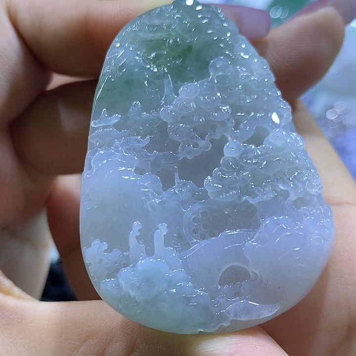 翡翠未镶嵌颈饰天然翡翠A货吊坠