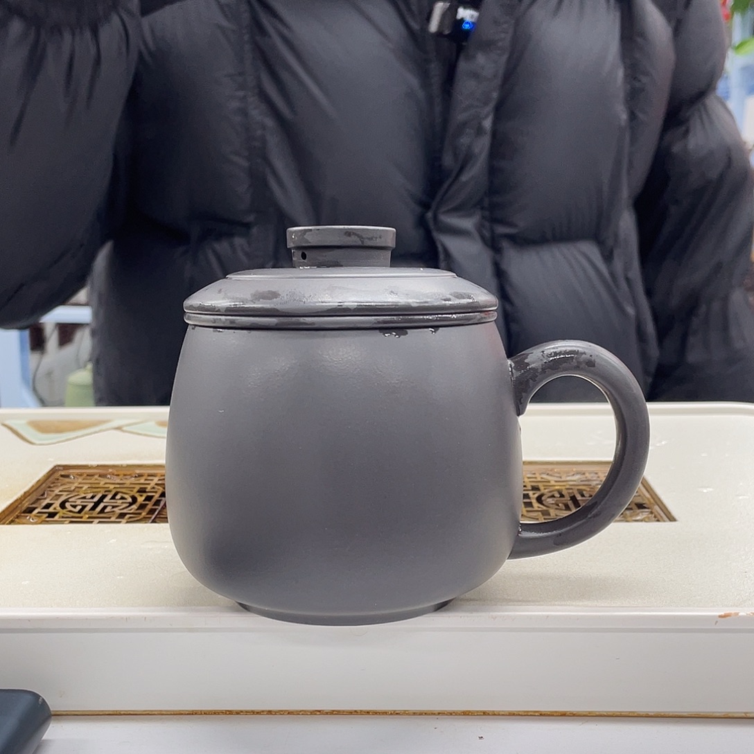 紫砂茶杯紫砂盖杯光素