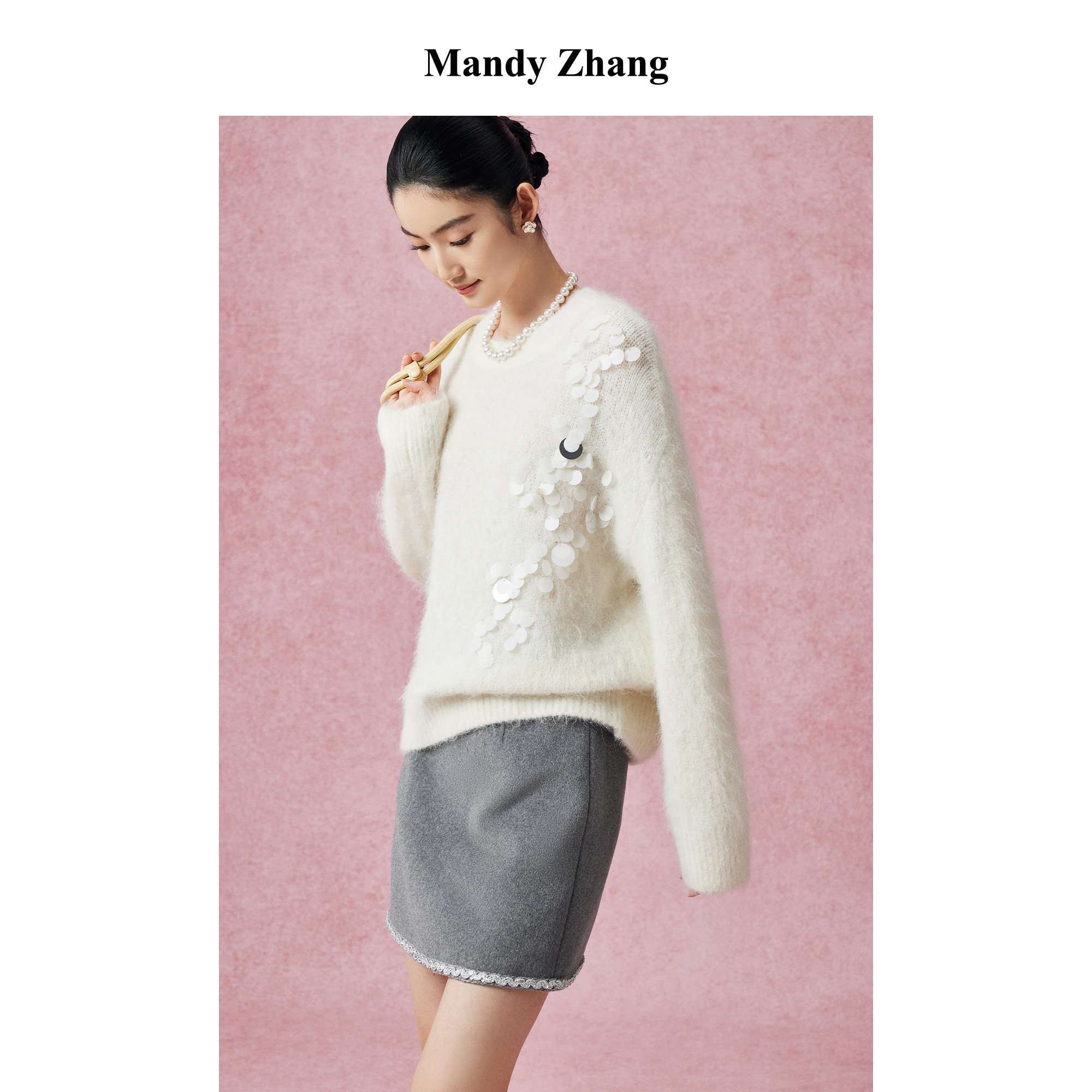 【CC王专属】MandyZhang毛针织衫女秋冬毛衣MMS0588