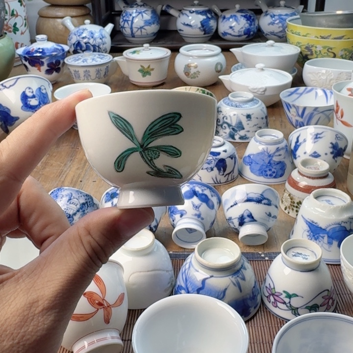 牛****青花瓷器杯子茶具