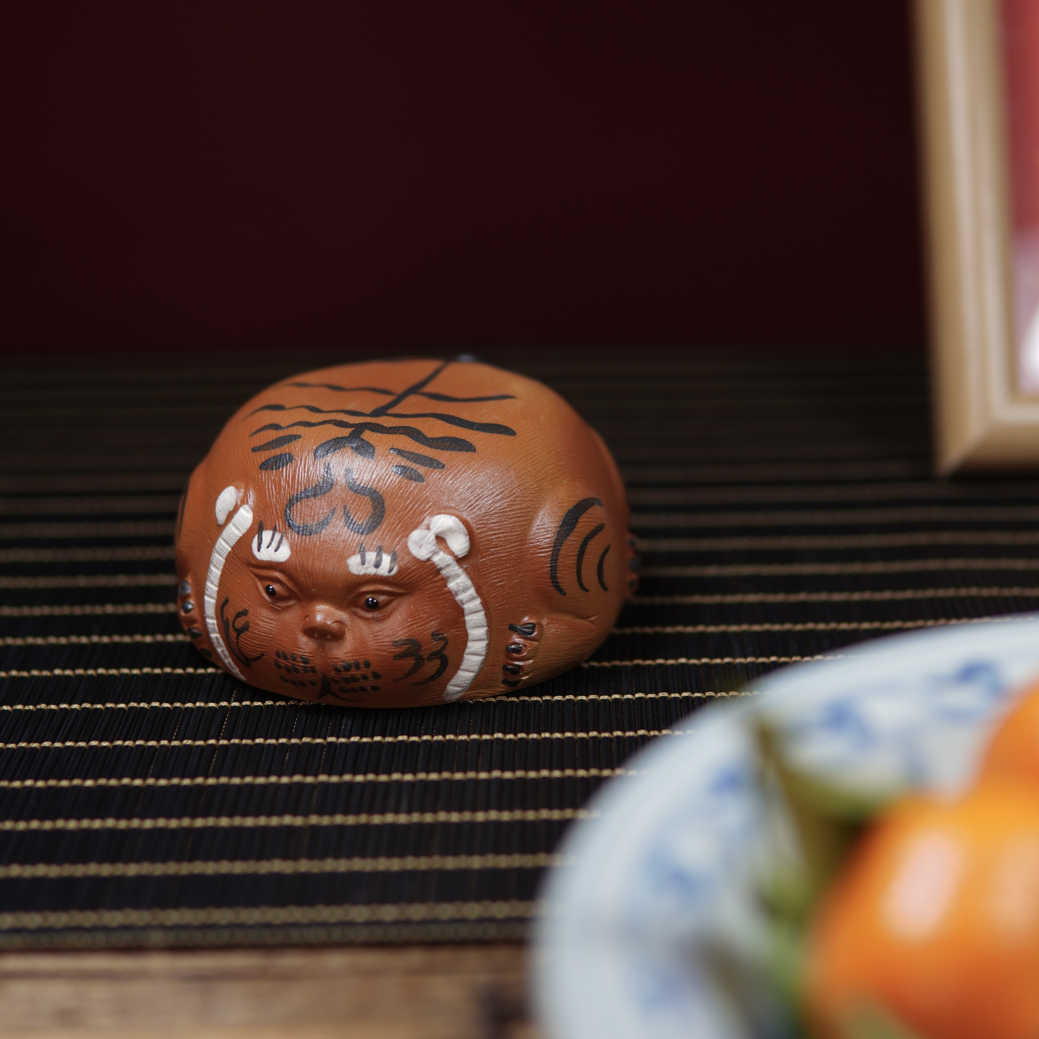 虎虎生威·老虎主人杯手工泥绘品茗杯原矿段泥130cc口径6.8cm