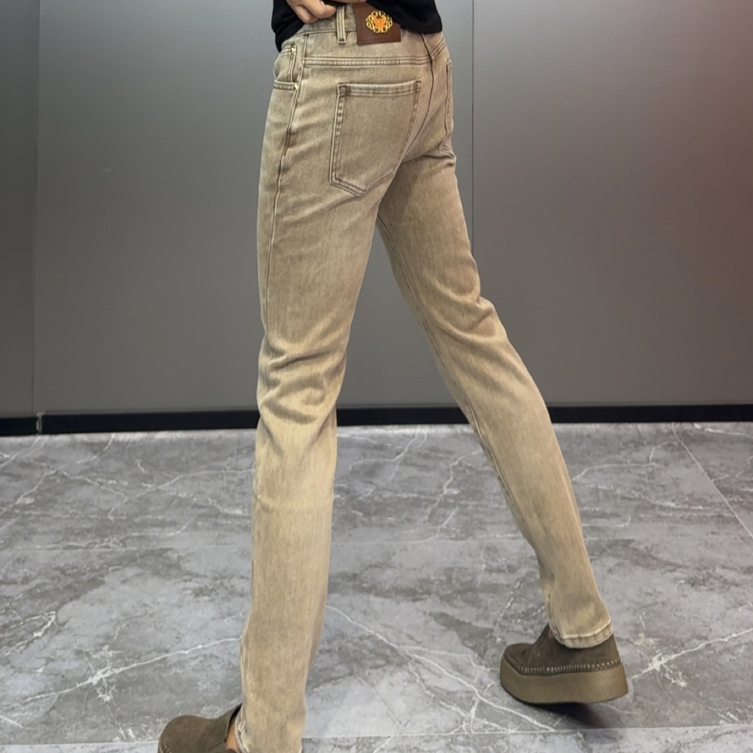 秋季男款卡其色秋冬气质弹力修身高弹舒适小脚裤2272