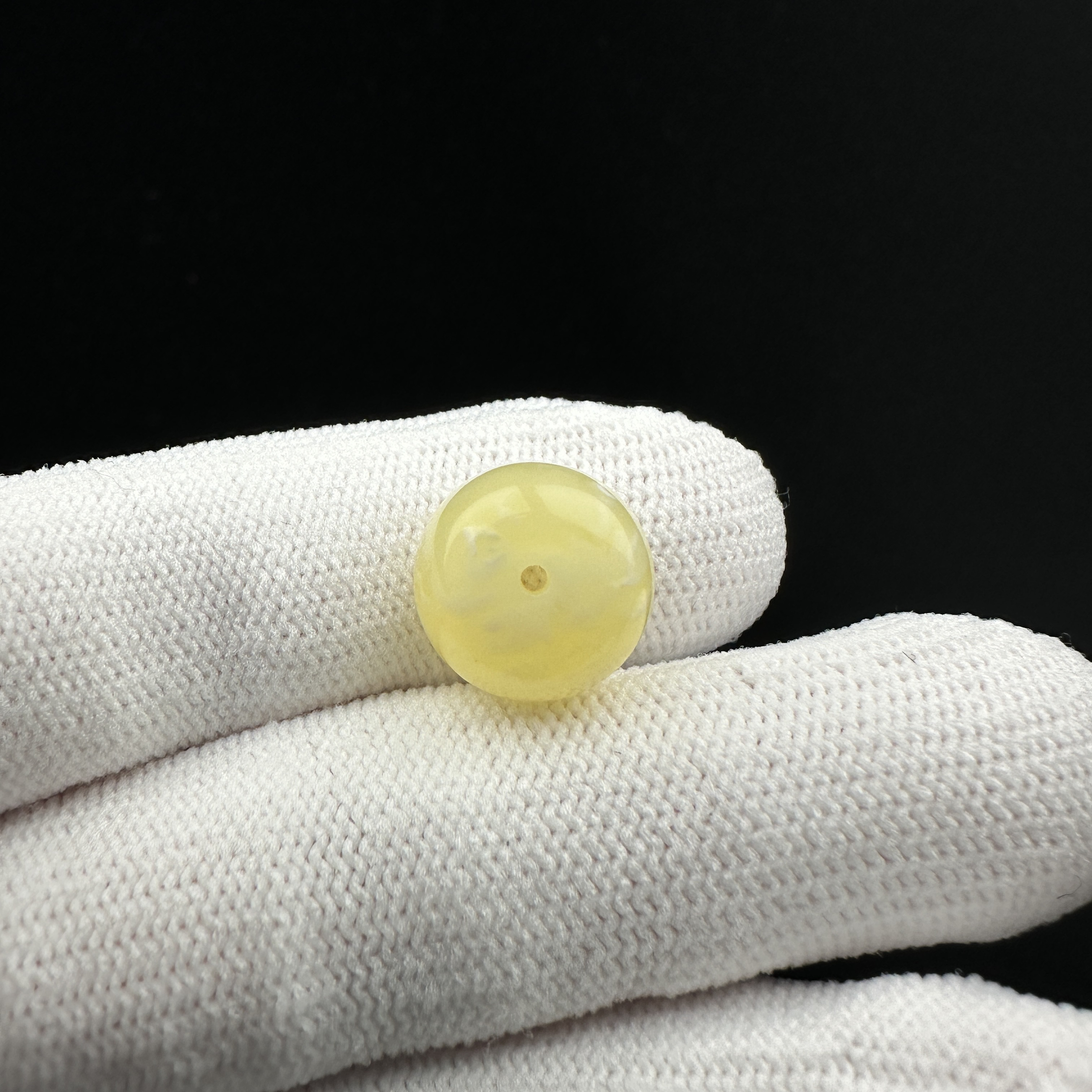 J2221天然蜜蜡飘花墩子 12.9*10mm一物一图 支持复检