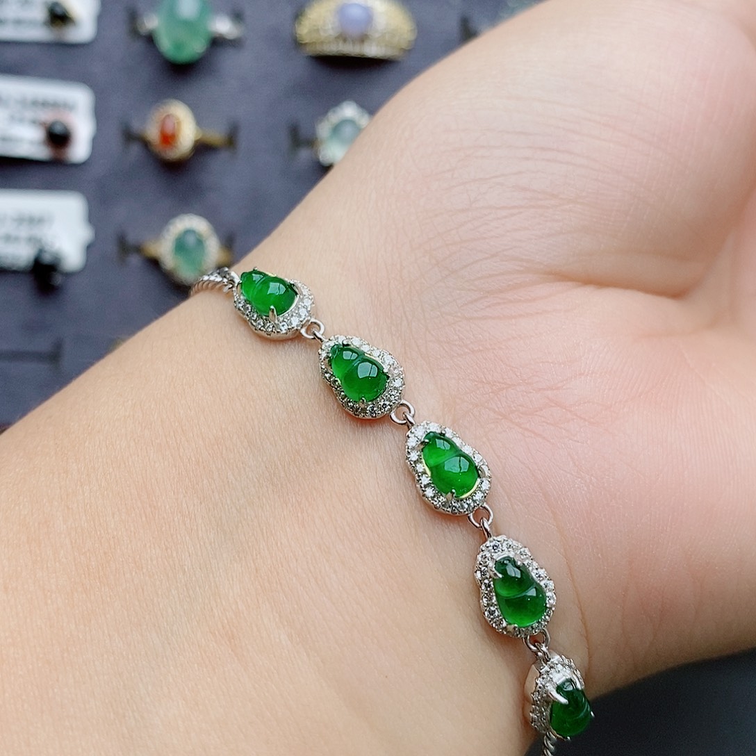 老***哥翡翠银S925镶嵌戒指11111