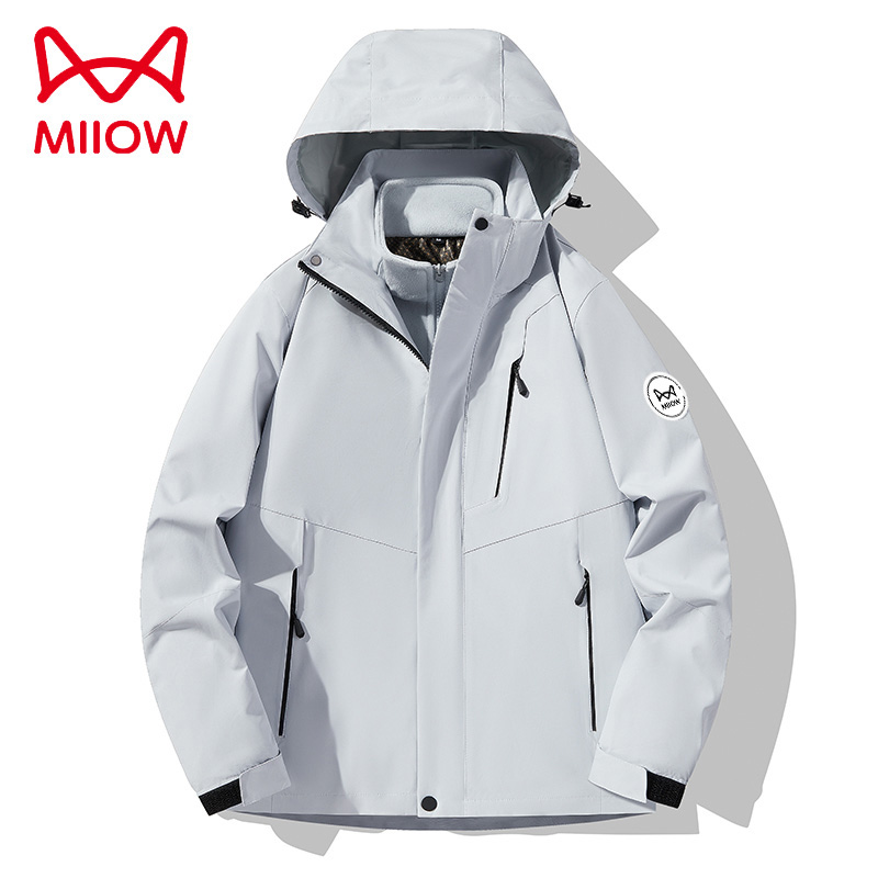 MiiOW CLSSIC户外秋冬外套可拆卸三合一保暖加绒夹克情侣款