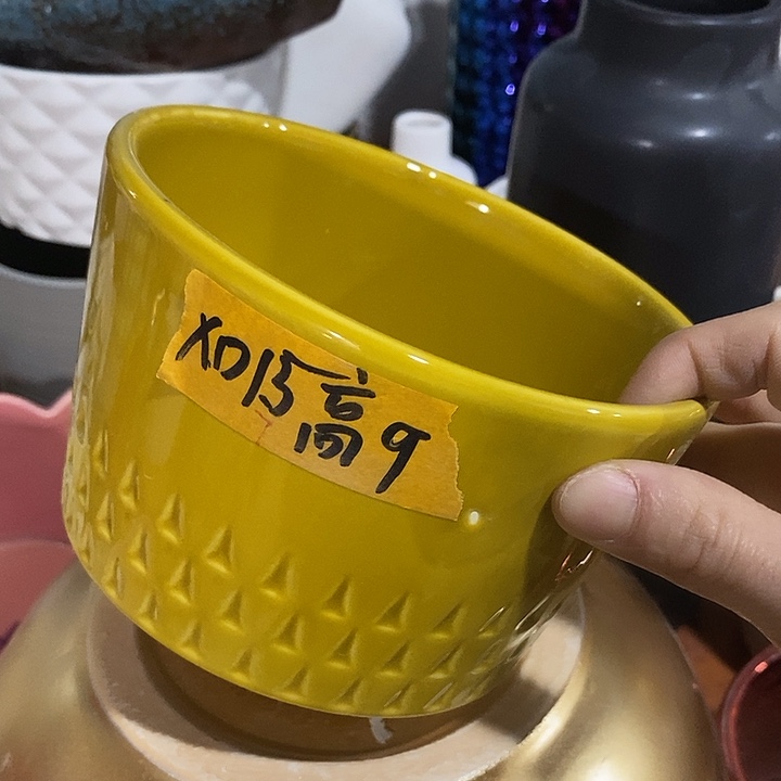 陶盆有孔 瑕疵针孔漏釉介意勿拍外口 15外高9