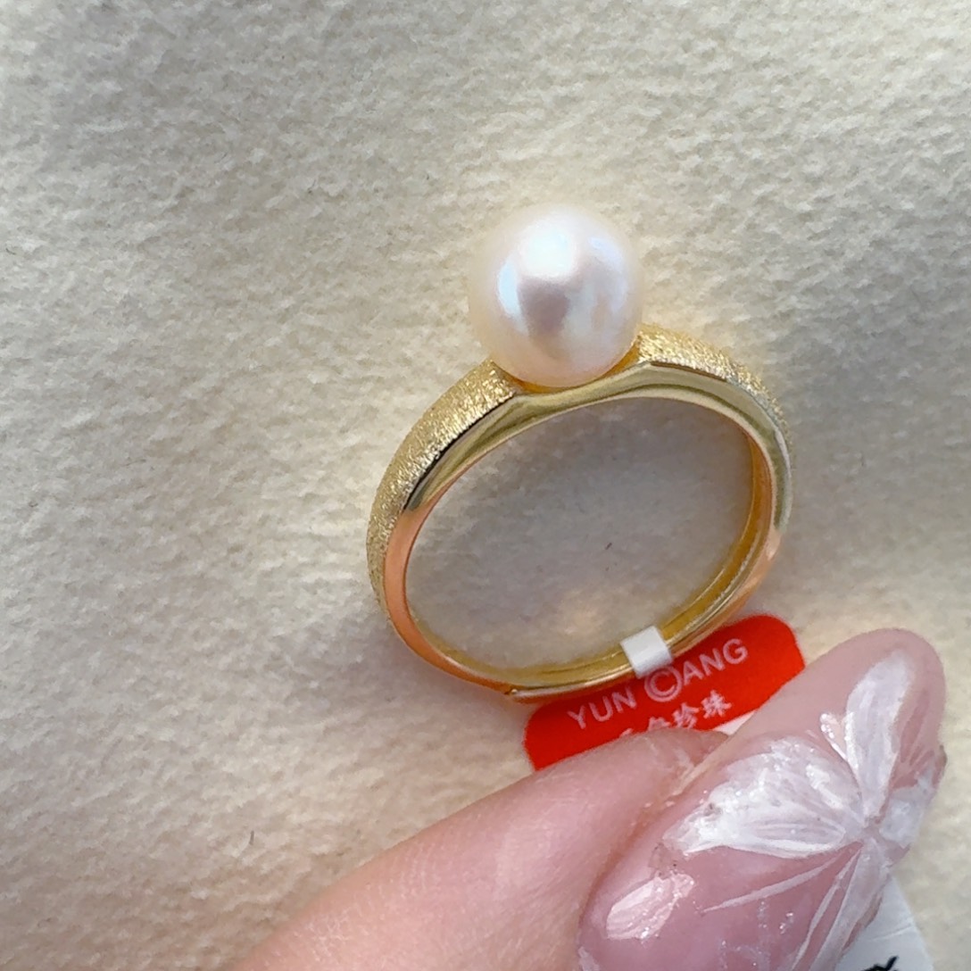 戒指银S925镶嵌海水珍珠@@yj361