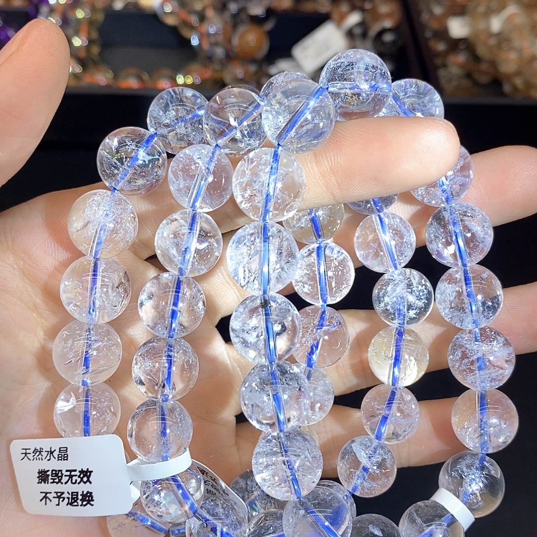 水晶手链未镶嵌28白阿赛12mm
