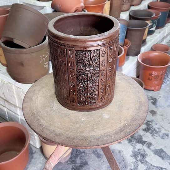 紫砂花盆源头工厂清仓处理32号