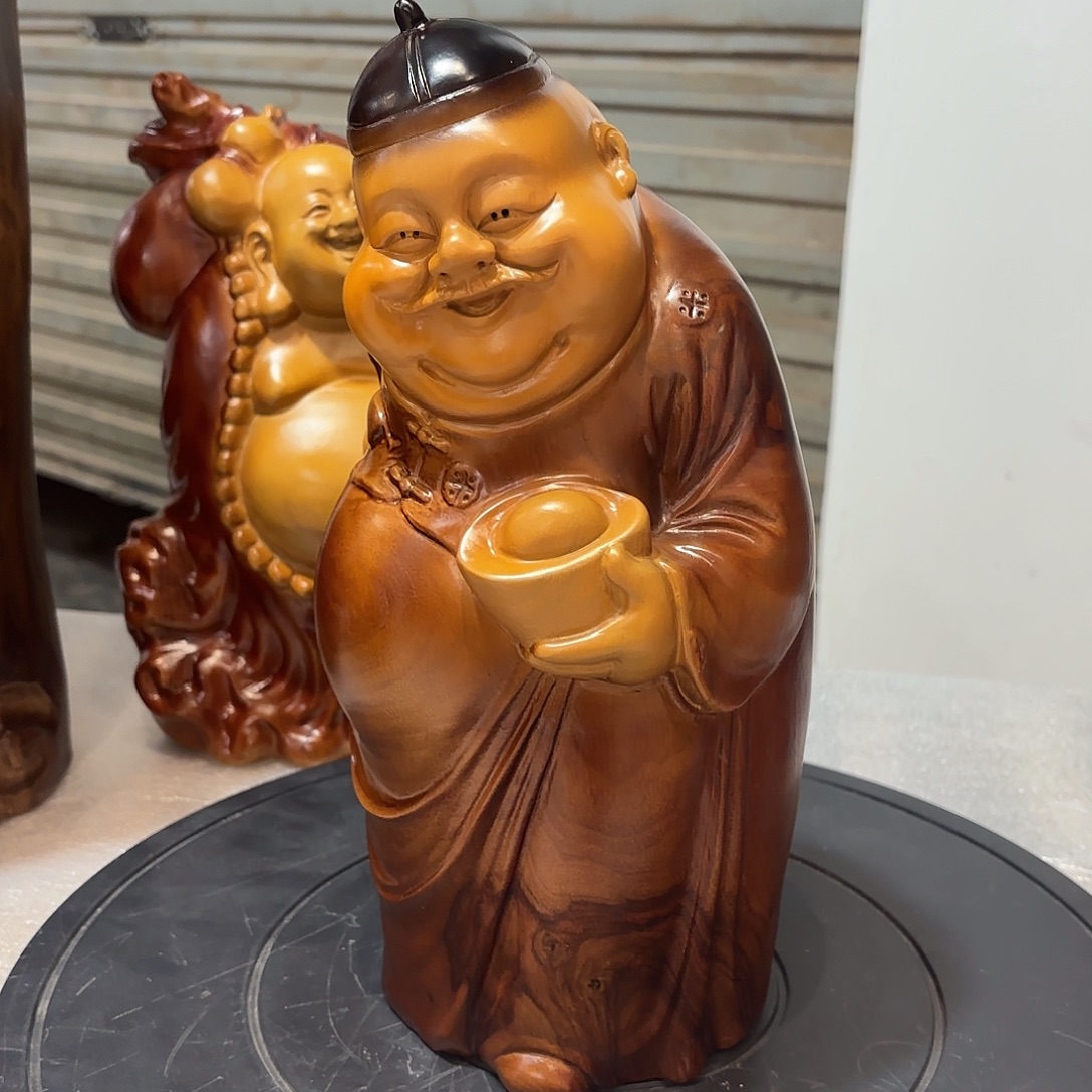 香樟木香樟木雕刻人物摆件