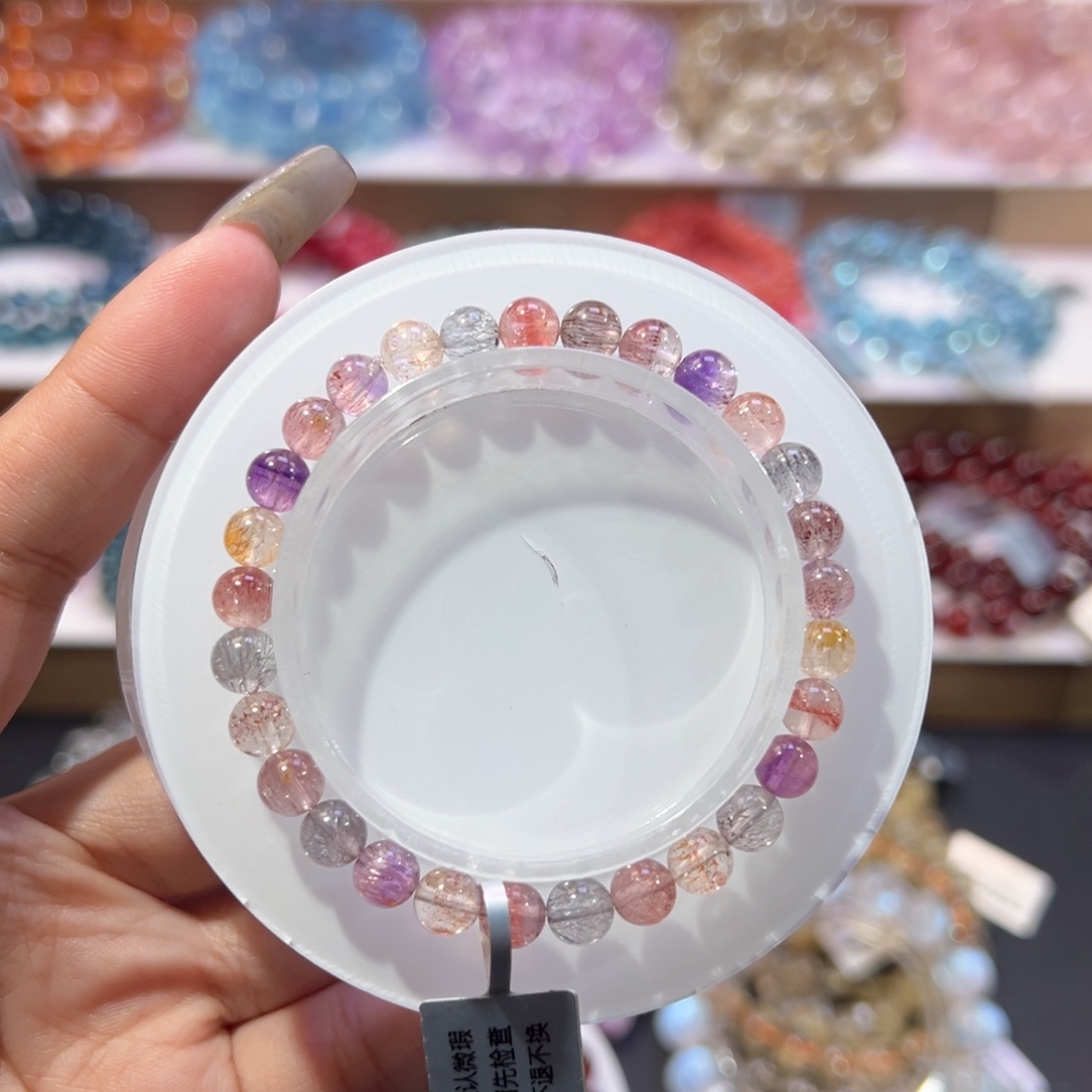 水晶未镶嵌手串仙女超七6.4mm