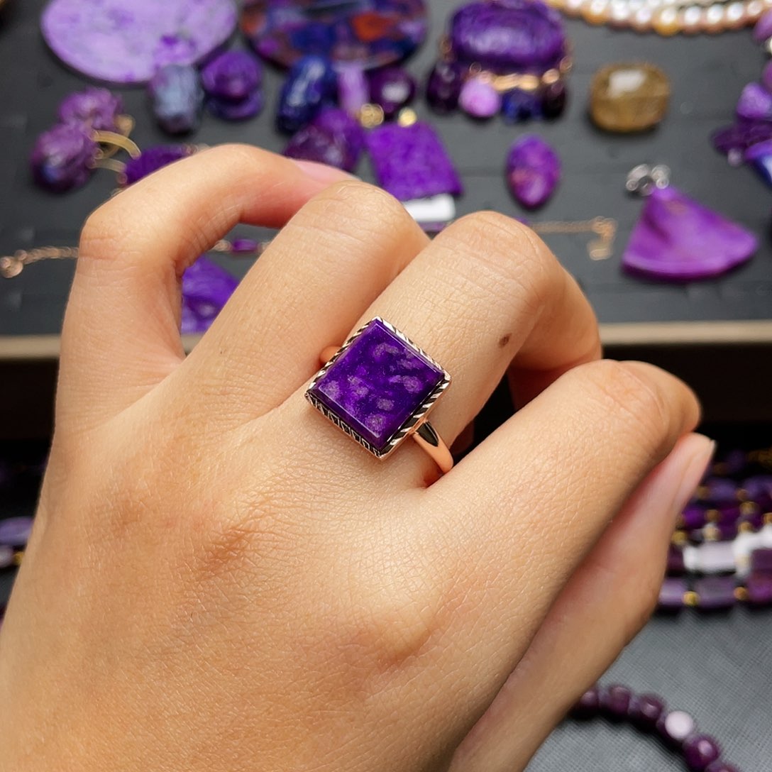 苏纪石（舒俱来）戒指银S925镶嵌