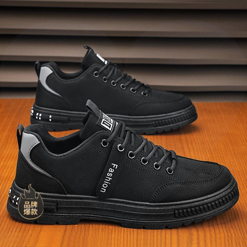 驾驶员开车专用鞋男鞋2025新款春季透气百搭休闲潮鞋男士劳保干活