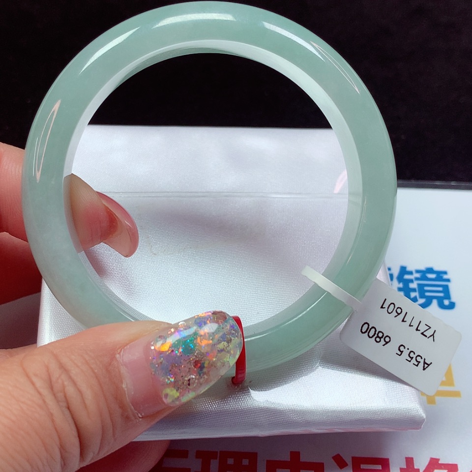 【闪购商品】翡翠手镯未镶嵌天然翡翠手镯55