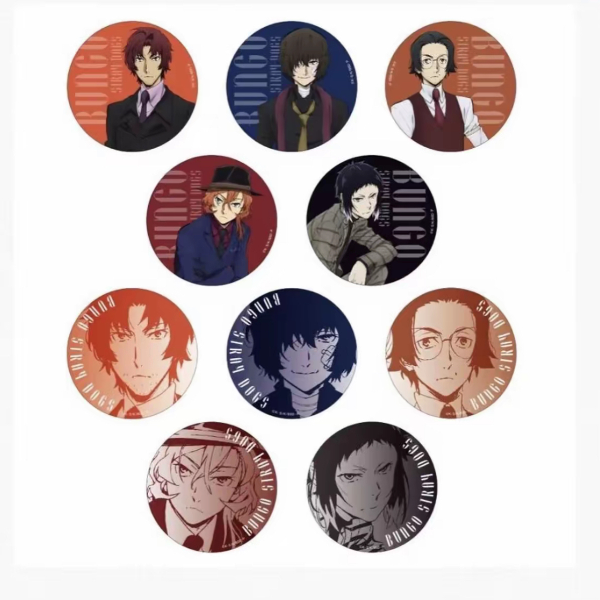 九周年再贩文豪野犬AGF吧唧mini拍立得特典相卡吧唧徽章盲盒代拆