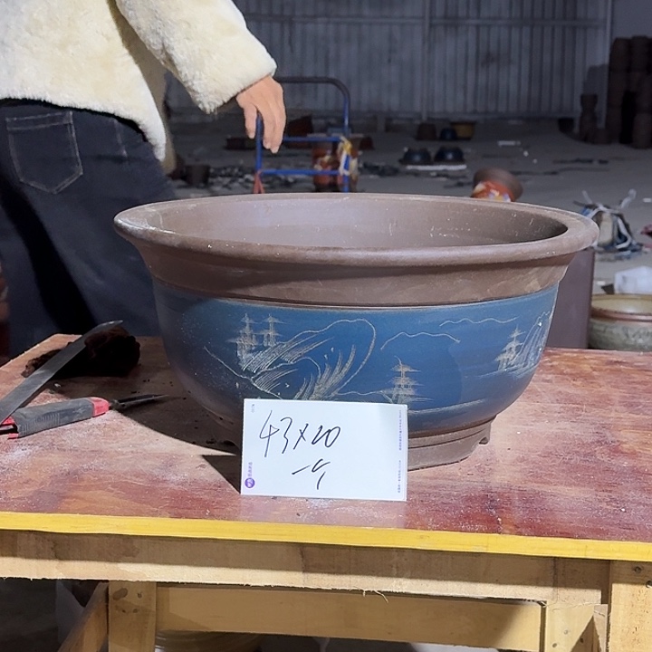 紫砂花盆手工制作