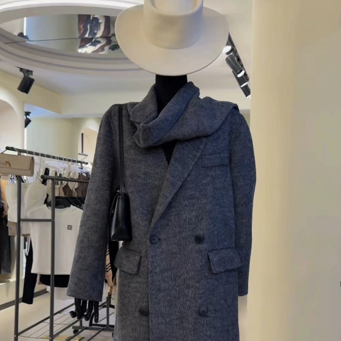 【酷族拉总】双面尼围巾大衣